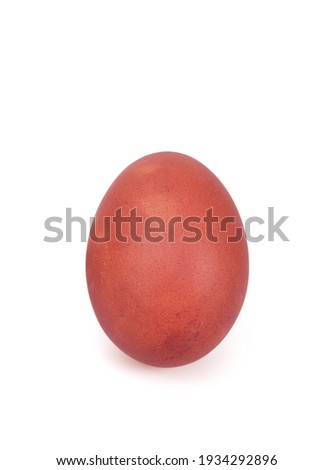 Painted Easter egg isolated on white background. Design element with clipping path