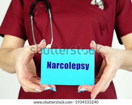 Medical concept meaning Narcolepsy with inscription on the page.
