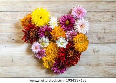 Vintage flowers in shape of a heart