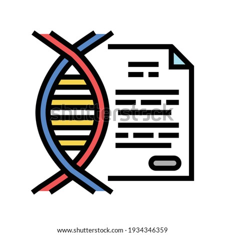 molecule genetic documentation color icon vector. molecule genetic documentation sign. isolated symbol illustration