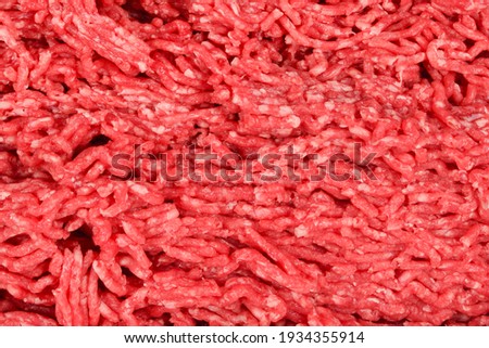 Chopped meat background. Top view. 