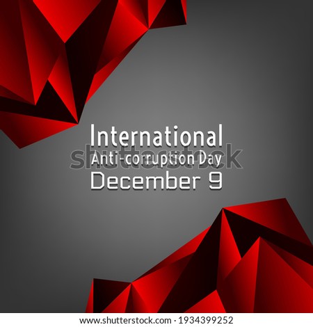 International Anti-corruption Day. Geometric design suitable for greeting card poster and banner