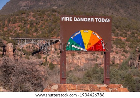 Fire Danger sign in Sedona