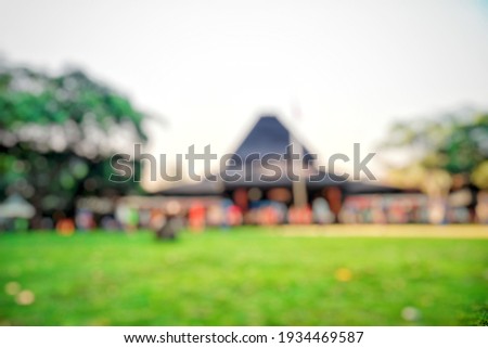 Defocused abstract background of city park