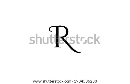 Alphabet letter icon logo RI