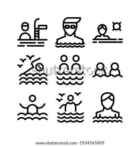 swimming icon or logo isolated sign symbol vector illustration - Collection of high quality black style vector icons
