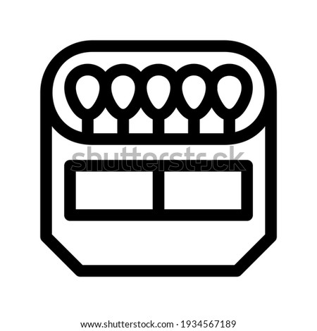 cotton buds icon or logo isolated sign symbol vector illustration - high quality black style vector icons

