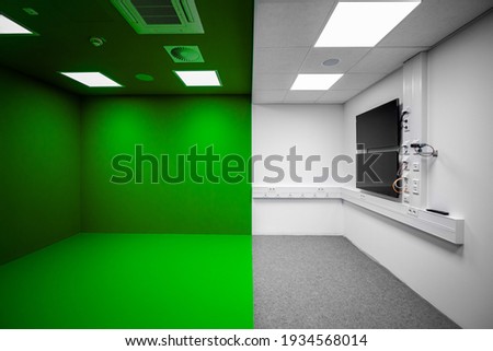 Green screen production room media station