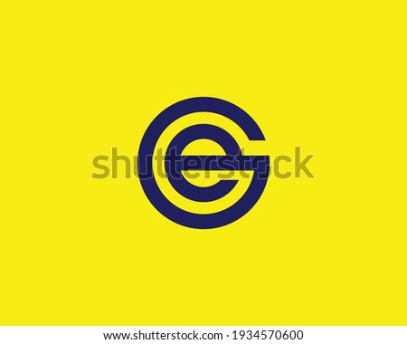 letter ge and eg logo design vector template