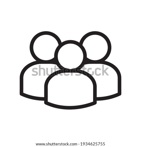 People Icon Vector Design Template Illustration In Trendy Flat Style Royalty-Free Stock Photo #1934625755