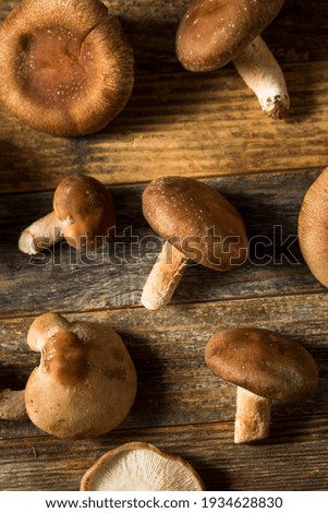 Raw Organic Shiitake Mushrooms Ready to Cook