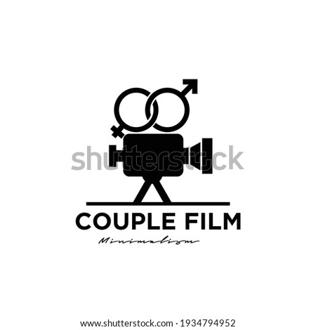 wedding Studio Movie Video Cinema Cinematography Film Production logo design vector icon illustration Isolated White Background	