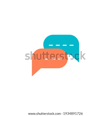 Online Discussion icon in color icon, isolated on white background 