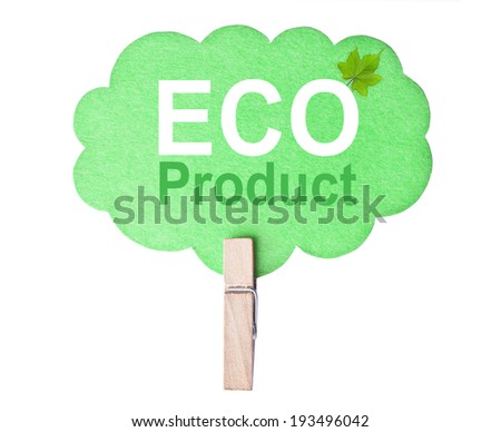 Eco friendly label. Eco product, isolated on white background, clipping path.