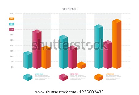Bar Chart Graph Diagram Statistical Business Infographic Element Template  Royalty-Free Stock Photo #1935002435