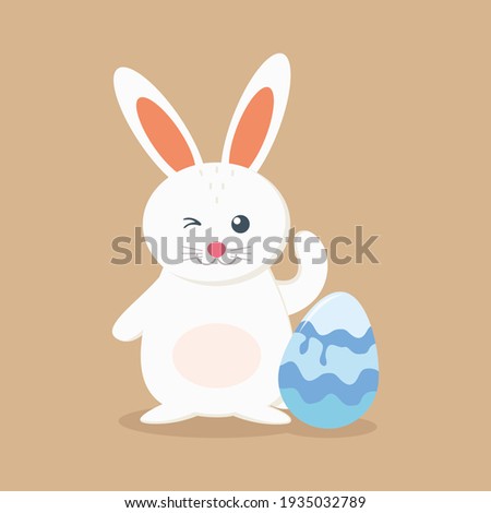 Happy Easter Easter Bunny illustration.