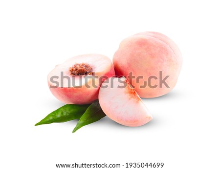 Fruit Peach isolated on white background Royalty-Free Stock Photo #1935044699