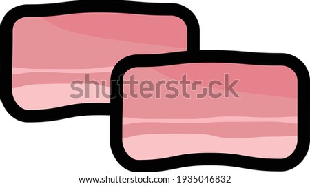 Clip art of simple and cute pork