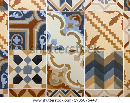 Ceramic tiles background wall and texture, seamless brick pattern