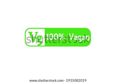 Alternative Diet Stamp Reading 100% Vegan with a Vg symbol
