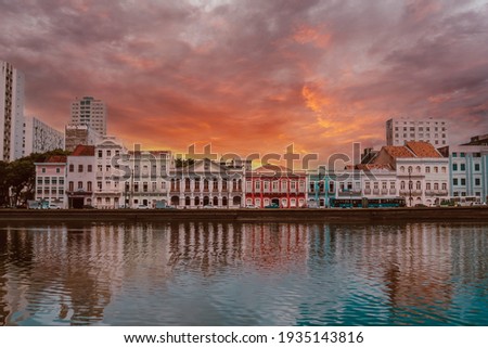 The beautiful city of Recife with its historic buildings, located in the state of Pernambuco - Brazil Royalty-Free Stock Photo #1935143816
