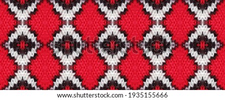 Seamless Ethnic Pattern. Wicker Embroidery Sand Print. Mexican Cloth. Art Rhombus Woolen. Wicker Scandinavian Mouline. Rug macrame Rustic Decoration.