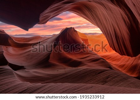 The breathtaking Antelope Canyon in Arizona, the USA Royalty-Free Stock Photo #1935233912