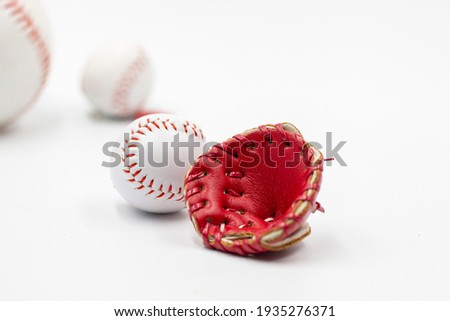 Baseball glove is on white background