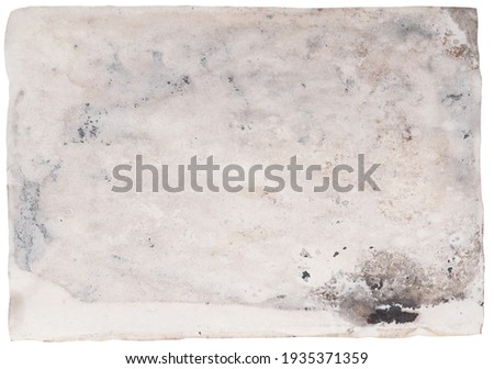 Old dirty paper isolated on white background