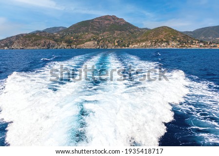 Boat trip along the Ligurian coast.