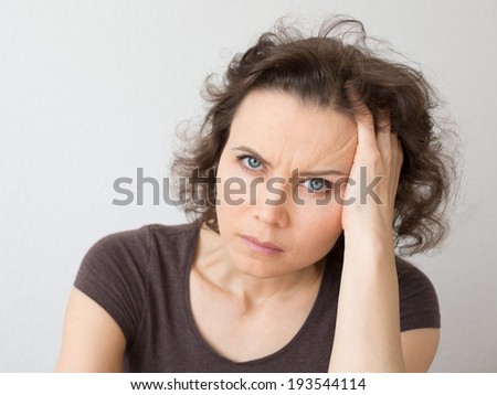 Woman thinking about seriously