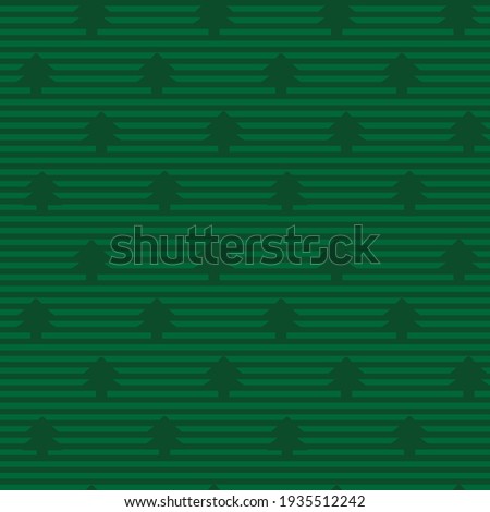 Green Christmas Tree seamless pattern design for website graphics, fashion textile