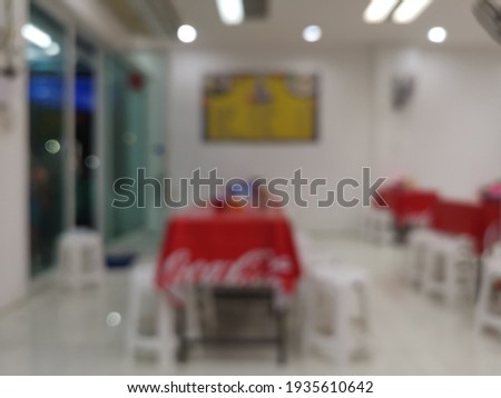 Abstract blur restaurant interior for background