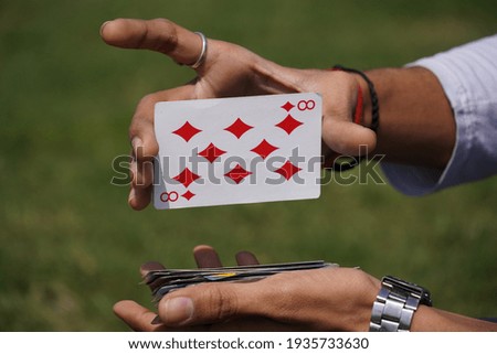 playing cards in hand - Poker concept