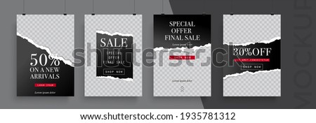 Big sale poster template. Easy to adapt to brochure, annual report, magazine, poster, card, corporate presentation, portfolio, flyer, banner, website, app Royalty-Free Stock Photo #1935781312
