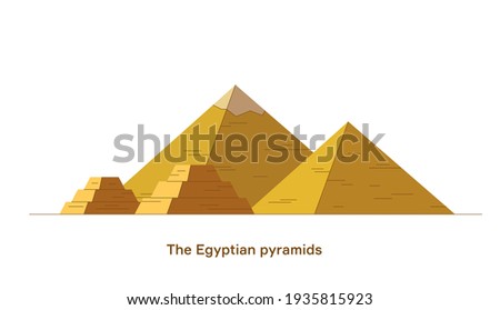 Egyptian Pyramids.  Egypt. Vector illustration. Royalty-Free Stock Photo #1935815923
