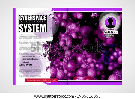 Modern vector templates for brochure, magazine, flyer, booklet with technology concept in background