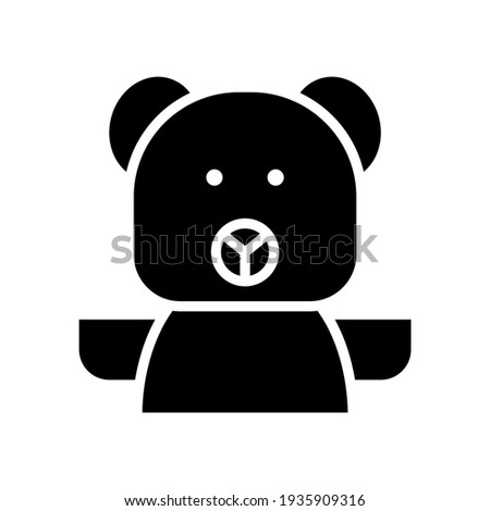 teddy bear icon or logo isolated sign symbol vector illustration - high quality black style vector icons
