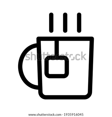 tea cup icon or logo isolated sign symbol vector illustration - high quality black style vector icons

