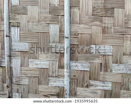 This is a wall made of woven bamboo