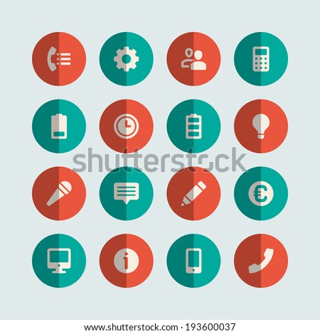 Flat vector icons concept. Design elements for business, social media,web site and mobile phone templates. design. 