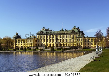 The Drottningholm Palace is the private residence of the Swedish royal family in Stockholm, Sweden