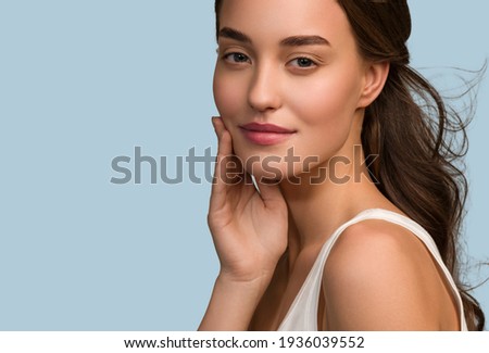 Beauty woman face close up healthy skin care female woman beautiful face