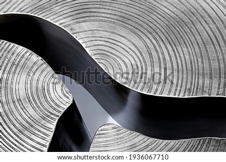 Modern silver table isolated on a white background