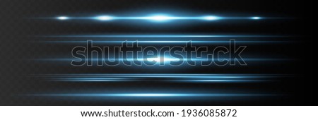 Red horizontal lens flares pack. Laser beams, horizontal light rays.Beautiful light flares. Glowing streaks on dark background. Luminous abstract sparkling lined background Royalty-Free Stock Photo #1936085872