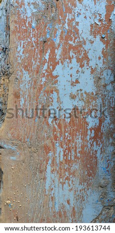 Aged wooden painted surface. The natural background