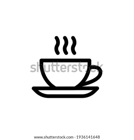 Cup of coffee icon. Cup flat icon. Thin line signs for design logo, visit card, etc. Single high-quality outline symbol for web design or mobile app. Cup outline pictogram. Royalty-Free Stock Photo #1936141648