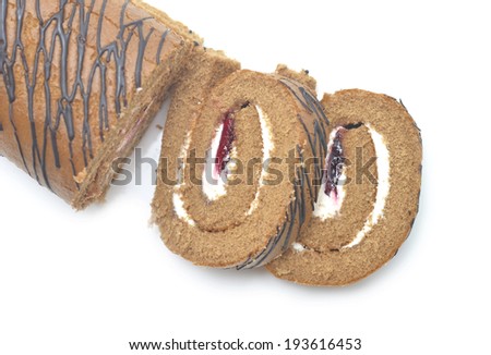 sweet roll isolated on white background