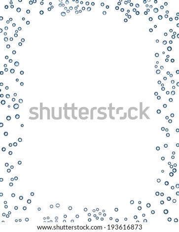 Water bubbles with a field for text
