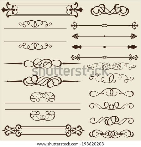 Set of design elements is on white Royalty-Free Stock Photo #193620203
